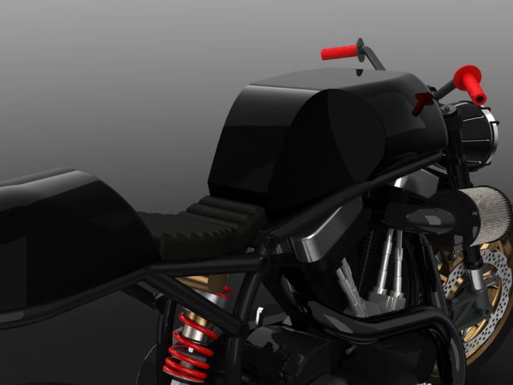 摩托车custom-naked-motorcycle-SolidWorks2010-stp-igs格式